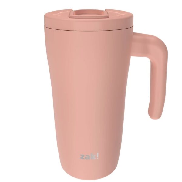 Botella de agua de acero inoxidable de 16oz con aza color rosa -Zak Designs