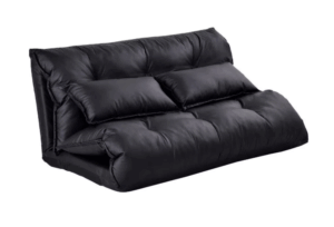 Sofá cama plegable de cuero sintético de 43 x 49 pulgadas - Boyel Living