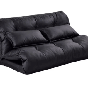 Sofá cama plegable de cuero sintético de 43 x 49 pulgadas - Boyel Living