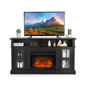 Mueble para televisión con chimenea de 58 pulgadas - Costway