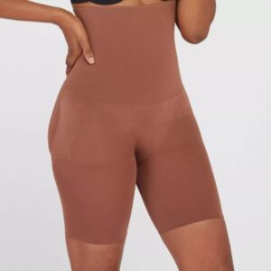 Faja moldeadora de cintura alta, color café, talla S - Marca Assets by Spanx