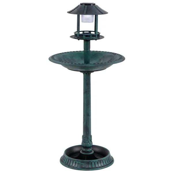 Bebedero para aves con luz solar de 42 pulgadas - Giantex