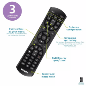 Alternative view of Control remoto universal para 3 dispositivos - Philips