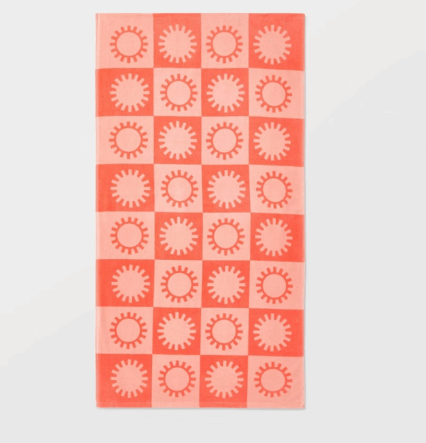 Toalla de 81.2CM X 157.4CM color naranja y salmón