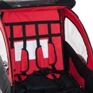 Alternative view of Remolque de bicicleta para niños, color rojo - Marca Homcom