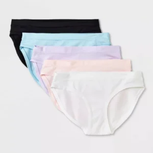 Paquete de 5 calzones para niña talla TALLA 8 marca All in Motion
