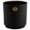 Maceta de plástico estilo Amalfi de 20.2 cm color negro