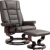 Silla reclinable con reposa pies color cafe chocolate - HOMCOM