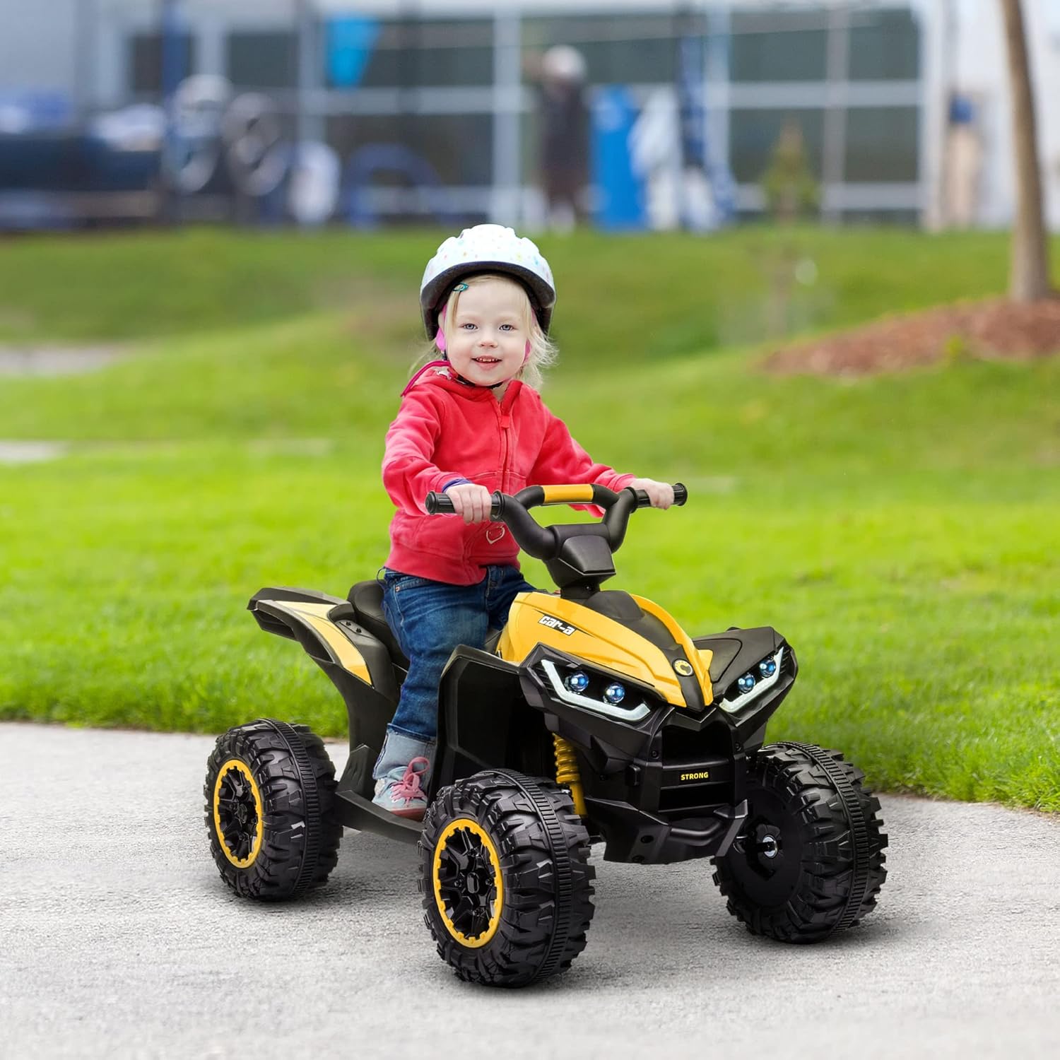 Cuatrimoto eléctrica de 12 V para niños marca Aosom ATV - Imagen 6
