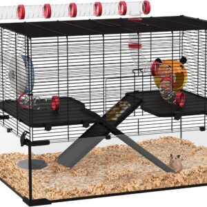 Jaula para hamsters con accesorios interactivos - PawHut