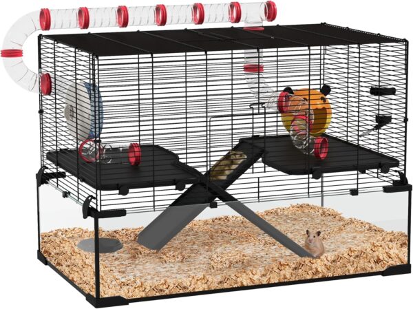 Jaula para hamsters con accesorios interactivos - PawHut
