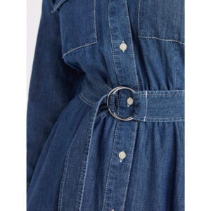 Alternative view of Vestido midi con cinturón y mangas largas para mujer talla S -Free Assembly