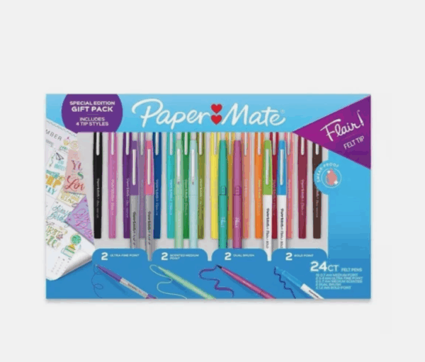 Paquete de 24 plumones Flair Felt tip - Paper mate