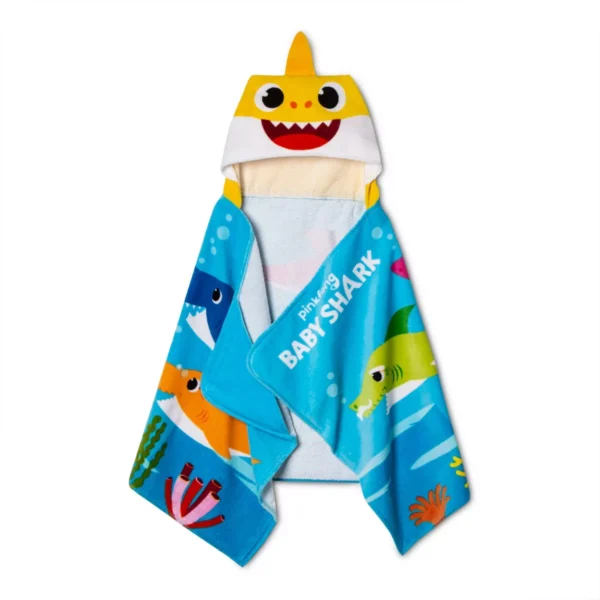 Toalla con capucha para niños de 61CM X 127CM - Baby Shark