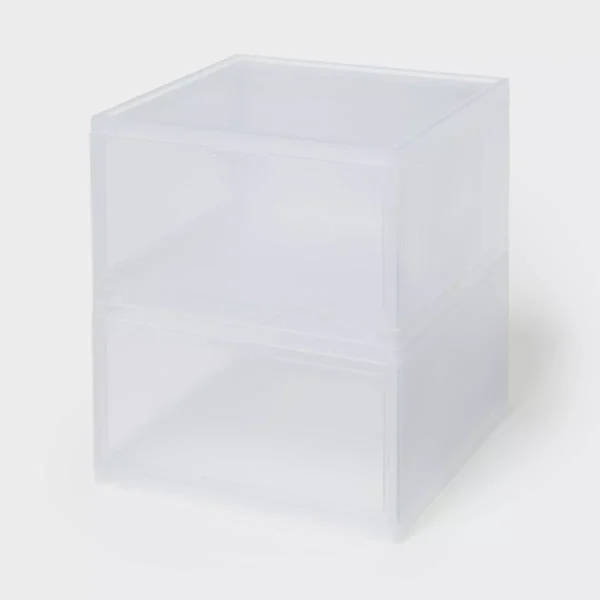 Par de cajas organizadoras apilables marca Brightroom