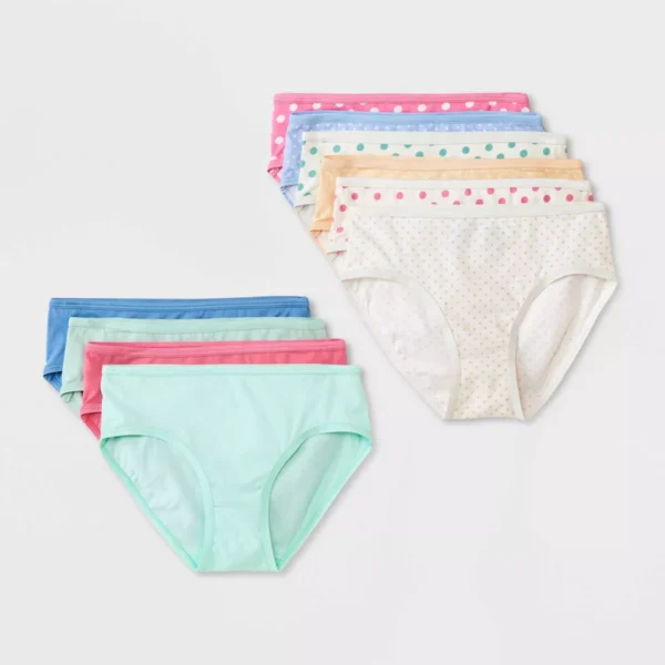 Paquete de 10 calzones para niña talla 6 marca Cat & Jack