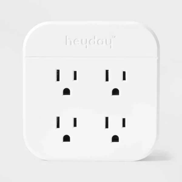 Tomacorriente de pared de 4 tomas con USB - Heyday
