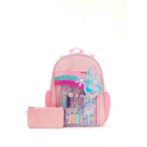Kit de mochila de 12 piezas para niñas - Arcoiris