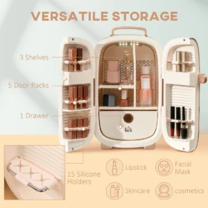Alternative view of Mini refrigerador portátil para maquillaje y cosméticos - HomCom
