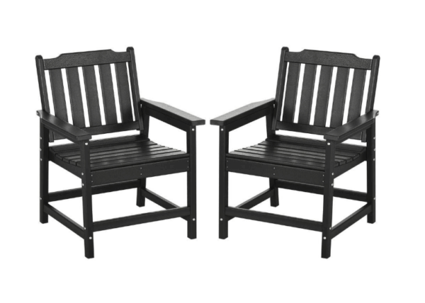 Juego de 2 sillas negras para patio marca Outsunny