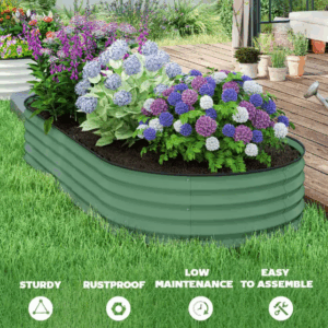 Alternative view of Juego de 2 jardineras galvanizadas de 7'x3'x1' marca Outsunny