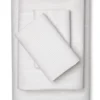 Juego de sábanas de 3 piezas tamaño Twin/Twin XL de microfibra plateado a rayas blancas - Room Essentials