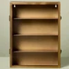 Vitrina de metal color dorado 17 x 13 in marca Hearth With Magnolia