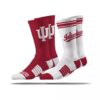 Juego de 2 pares de calcetas unisex de Indiana Hoosiers