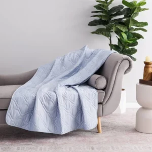 Alternative view of Cobija color azul de 127CM X 152CM - Berkshire Blanket & Home Co