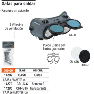 Alternative view of Lentes de repuesto sombra 6 para GASO - TRUPER