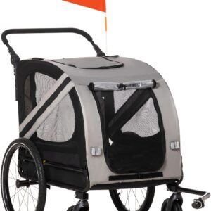 Remolque de Bicicleta para Mascotas 2 en 1 - Aosom