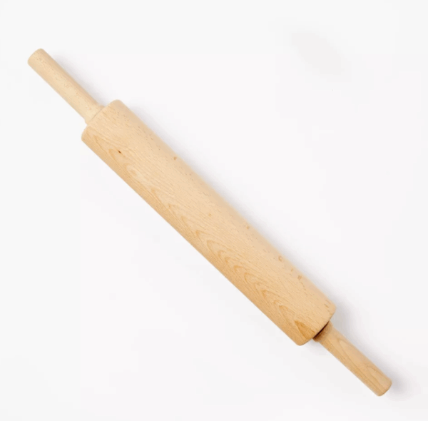 Rodillo de madera de 25 cm, color marrón claro - Figmint™