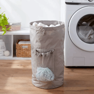 Alternative view of Bolsa de lavandería tipo mochila, gris texturizado - Brightroom