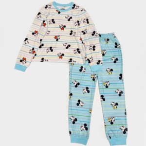 Pijama de 2 piezas de Mickey Mouse para adulto, color blanco Talla XL