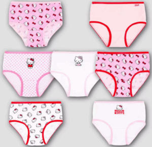 Paquete de 7 calzones para niña talla 6 de Hello Kitty