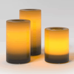 Alternative view of Paquete de 3 velas de luz LED AA color blanco y control remoto - Threshold™