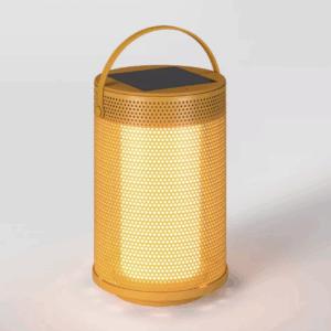 Linterna LED de exterior de malla solar y recargable por USB, amarillo - Room Essentials™