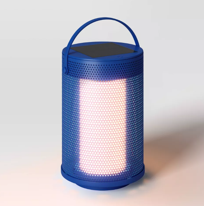 Linterna LED de exterior de malla solar y recargable por USB, azul - Room Essentials™