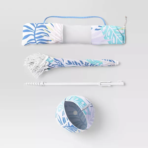 Sombrilla para playa de 1,8 m con flecos - Sun Squad - Imagen 3