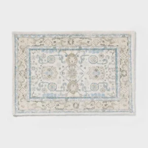 Tapete para baño de 61 x 91 cm color crema marca Threshold