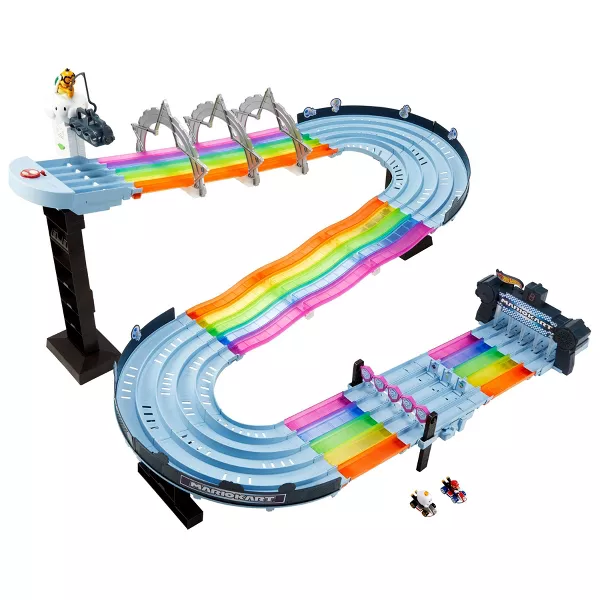 Pista de carreras Rainbow Road de Hot Wheels Nintendo Mario Kart - Imagen 9