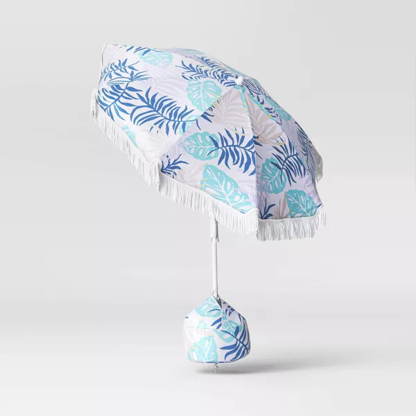 Sombrilla para playa de 1,8 m con flecos - Sun Squad - Imagen 5