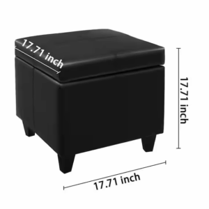 Alternative view of Taburete con almacenamiento de 18 pulgadas piel sintética