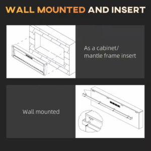 Alternative view of Chimenea eléctrica de 50 pulgadas para pared - HOMCOM