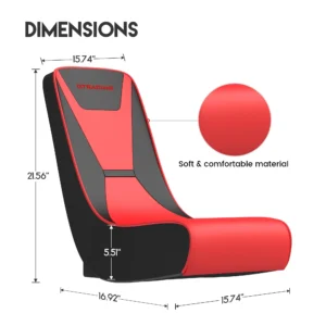 Alternative view of Silla gamer color negro con rojo marca GTRACING