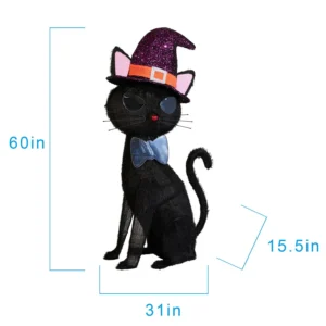 Alternative view of Decoración de Gato negro para Halloween de 5 pies - Member's Mark