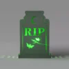 Decoración para Halloween de Lápida retroiluminada de 11.6" con LED verdes - Hyde and EEK!