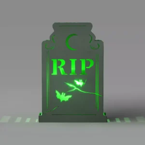 Decoración para Halloween de Lápida retroiluminada de 11.6" con LED verdes - Hyde and EEK!
