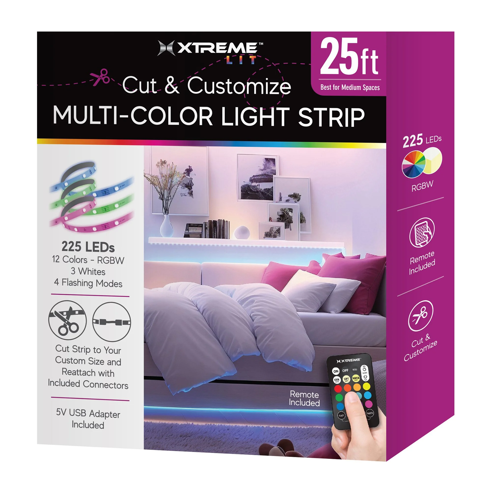 Tiras de Luz LED personalizables de 25 Pies marca Xtreme - Imagen 7