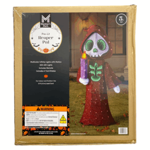 Alternative view of Decoración de Halloween preiluminada de la Parca de 5 pies - Member's Mark